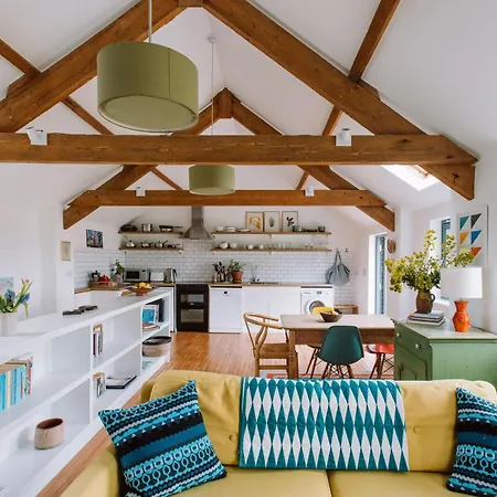 The Red Barn At Venn Farm - Gorgeous Upside-down Barn On Smallholding Near Cornish Surf Beaches